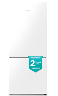 Hisense 14.7 Cu. Ft. Counter-Depth Bottom-Mount Refrigerator - RB15A2CWE | Réfrigérateur Hisense de 14,7 pi³ de profondeur comptoir à congélateur inférieur - RB15A2CWE | RB15A2CW