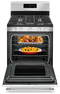 Maytag 5.0 Cu. Ft. Freestanding Gas Range with Oval Burner – MGR6600FZ - Gas Range in Stainless Steel