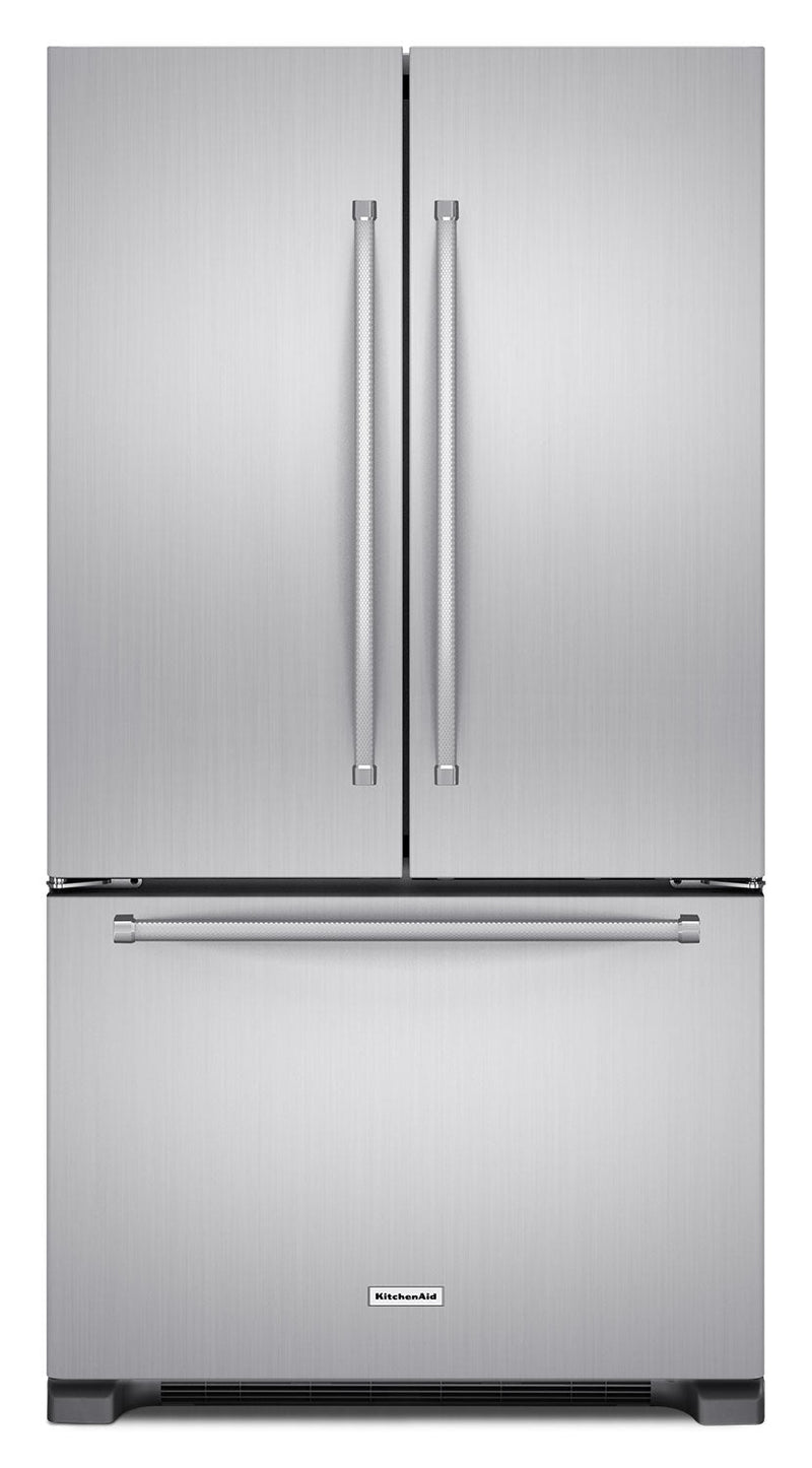 KitchenAid 22 Cu. Ft. French Door Refrigerator with Interior Dispenser - Stainless Steel - Refrigerator with Ice Maker in Stainless Steel