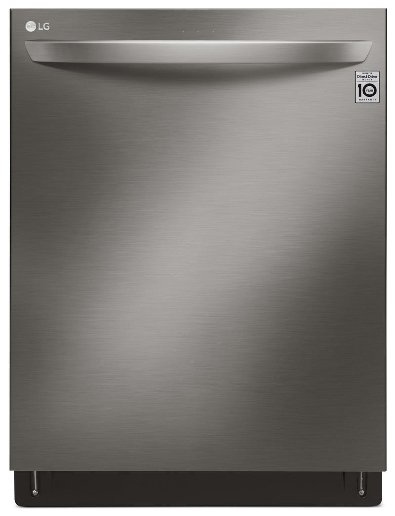 LG Wi-Fi Enabled Dishwasher with QuadWash and TrueSteam – LDT7808BD - Dishwasher with Steam in Black Stainless Steel