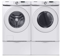 Samsung 5.2 Cu. Ft. Front-Load Washer and 7.5 Cu. Ft. Electric Dryer - White | Laveuse à chargement frontal de 5,2 pi³ et sécheuse électrique de 7,5 pi³ de Samsung – blanches | SAFL600W