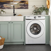 Samsung 5.2 Cu. Ft. Front-Load Washer and 7.5 Cu. Ft. Electric Dryer - White | Laveuse à chargement frontal de 5,2 pi³ et sécheuse électrique de 7,5 pi³ de Samsung – blanches | SAFL600W
