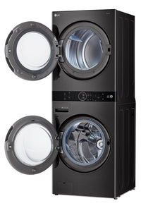 LG WashTower™ with 5.2 Cu. Ft. Washer and 7.2 Cu. Ft. Heat Pump Ventless Dryer - WKHC202HBA | Tour de lavage WashTowerMC de LG avec laveuse de 5,2 pi³ et sécheuse de 7,2 pi³ avec pompe à chaleur sans de conduit de ventilation - WKHC202HBA | WKHC202H