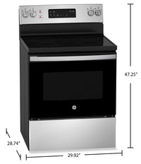 GE 5 Cu. Ft. Freestanding Electric Range with Self-Clean - JCB630SVSS  | Cuisinière électrique amovible GE de 5 pi3 avec autonettoyage – JCB630SVSS  | JCB630VS