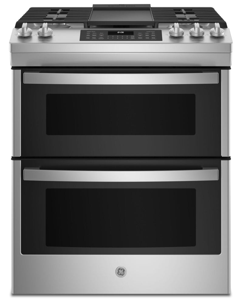 GE 6.7 Cu. Ft. Double-Oven Freestanding Gas Range - JCGSS86SPSS | Cuisinière amovible à gaz à four double GE de 6,7 pi³ – JCGSS86SPSS | JCGSS86S