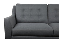 Novalee Linen-Look Fabric Sofa - Grey|Sofa Novalee en tissu d'apparence lin - gris|NOVAGYSF