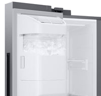 Samsung 21.5 Cu. Ft. Family Hub™ Side-by-Side Refrigerator - RS22T5561SR/A - Refrigerator in Fingerprint-Resistant Stainless Steel 