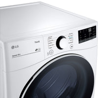 LG 5.2 Cu. Ft. Front-Load Washer 7.4 Cu. Ft. Electric Dryer with AI - White | Laveuse à chargement frontal de 5,2 pi³ et sécheuse électrique de 7,4 pi³ avec IA de LG - Blanches | LGFL3600