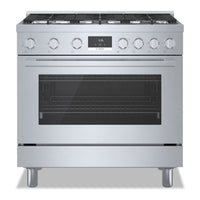 Bosch 800 Series 3.4 Cu. Ft. Industrial-Style Freestanding Gas Range - HGS8655UC | Cuisinière à gaz amovible Bosch de série 800 de 3,4 pi3 de style industriel - HGS8655UC | HGS8655U