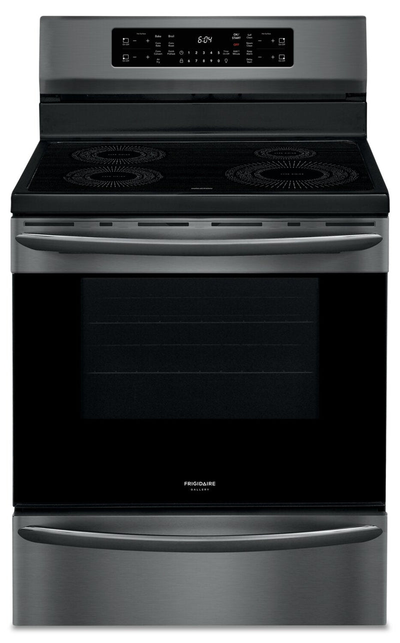 Frigidaire Gallery 5.4 Cu. Electric Induction Range with Air Fry - GCRI305CAD - Electric Range in Black Stainless Steel 