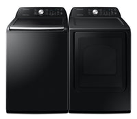 Samsung 5.2 Cu. Ft. Top-Load Washer and 7.4 Cu. Ft. Electric Dryer - Black | Laveuse à chargement par le haut de 5,2 pi³ et sécheuse électrique de 7,4 pi³ de Samsung - noires | SATL3400
