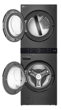 LG WashTower™ with 5.2 Cu. Ft. Washer and 7.4 Cu. Ft. Gas Dryer - WKGX201HBA | Tour de lavage WashTowerMC de LG avec laveuse de 5,2 pi³ et sécheuse à gaz de 7,4 pi³ - WKGX201HBA | WKGX201H