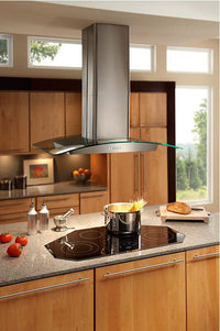Broan Elite 36" Curved Glass Canopy Island Range Hood - EI5936SS | Hotte pour îlot Broan Elite de 36 po avec panneau en verre incurvé de style auvent - EI5936SS | EI5936SS
