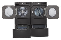 LG 6 Cu. Ft. Front-Load Washer and 9 Cu. Ft. Electric Dryer - Black Steel | Laveuse à chargement frontal de 6 pi³ et sécheuse électrique de 9 pi³ de LG - acier noir | LG8900LD