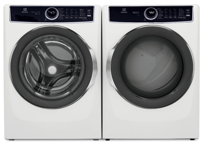 Electrolux 5.2 Cu. Ft. Front-Load Washer and 8 Cu. Ft. Gas Dryer - White | Laveuse à chargement frontal de 5,2 pi³ et sécheuse à gaz de 8 pi³ de Electrolux - blanches | ELFL75GW