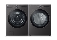 LG 5.8 Cu. Ft. Smart Front-Load Washer and 7.4 Cu. Ft. Electric Dryer - Black Steel | Laveuse intelligente à chargement frontal de 5,8 pi³ et sécheuse électrique de 7,4 pi³ de LG - acier noir | LGFL670B