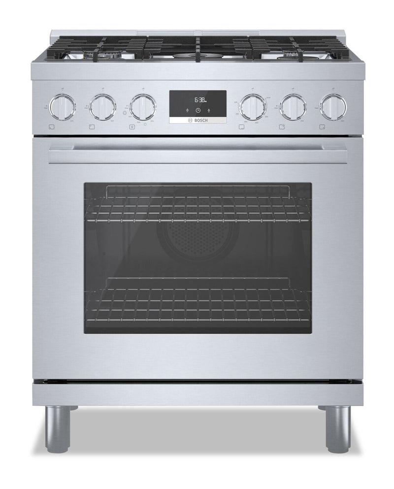 Bosch 800 Series 3.7 Cu. Ft. Industrial-Style Freestanding Gas Range - HGS8055UC | Cuisinière à gaz amovible Bosch de série 800 de 3,7 pi3 de style industriel - HGS8055UC | HGS8055U