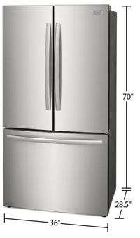 Frigidaire Gallery 23.3 Cu. Ft. Counter-Depth French-Door Refrigerator - GRFG2353AF | Réfrigérateur Frigidaire Gallery de 23,3 pi³ à portes françaises de profondeur comptoir - GRFG2353AF | GRFG235F