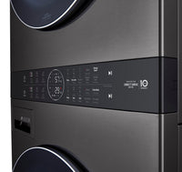 LG WashTower™ with 5.2 Cu. Ft. Washer and 7.4 Cu. Ft. Gas Dryer - WKGX201HBA | Tour de lavage WashTowerMC de LG avec laveuse de 5,2 pi³ et sécheuse à gaz de 7,4 pi³ - WKGX201HBA | WKGX201H