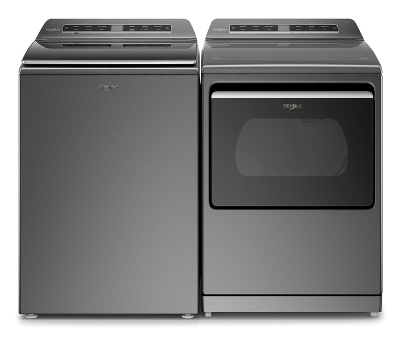 Whirlpool 6.0 Cu. Ft. Top-Load Washer and 7.4 Cu. Ft. Electric Dryer  | Laveuse de 6,0 pi³ à chargement par le haut et sécheuse électrique de 7,4 pi³ de Whirlpool  | WHTL8127