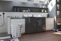 GE Profile 5.8 Cu. Ft. Top-Load Washer and 7.4 Cu. Ft. Electric Dryer - Diamond Grey | Laveuse à chargement par le haut de 5,8 pi3 et sécheuse électrique de 7,4 pi3 de GE Profile - gris diamant | GETL600G
