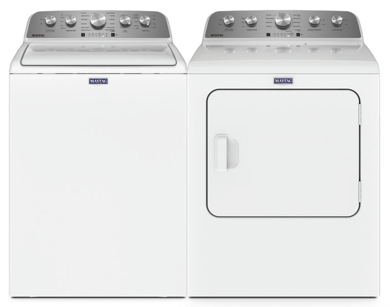 Maytag 5.2 Cu. Ft. Top-Load Washer and 7 Cu. Ft. Electric Dryer | Laveuse à chargement par le haut de 5,2 pi³ et sécheuse électrique de 7 pi³ de Maytag | MATL503W