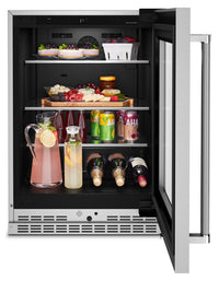 KitchenAid 5.2 Cu. Ft. Right-Opening Under-Counter Refrigerator - KURR314KSS | Réfrigérateur sous le comptoir KitchenAid de 5,2 pi³ avec ouverture vers la droite - KURR314KSS | KURR314S