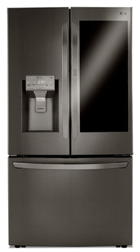 LG 23.5 Cu. Ft. French-Door Refrigerator with InstaView™ Door-in-Door® - LRFVC2406D - Refrigerator in Smudge Resistant Black Stainless Steel