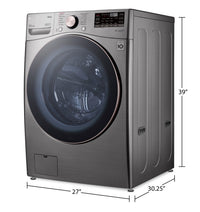 LG 5.2 Cu. Ft. Smart Front-Load Washer - WM3850HVA | Laveuse intelligente LG à chargement frontal de 5,2 pi3 – WM3850HVA  | WM3850HV