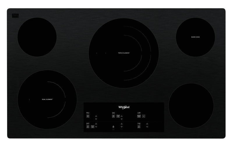 Whirlpool 36" Electric Ceramic Glass Cooktop - WCE97US6KB | Surface de cuisson électrique Whirlpool de 36 po en vitrocéramique - WCE97US6KB | WCE976KB