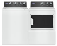 Maytag 4 Cu. Ft. Top-Load Washer and 7.4 Cu. Ft. Gas Dryer - White | Laveuse à chargement par le haut de 4 pi3 et sécheuse à gaz de 7,4 pi3 de Maytag – blanches | MATL586G