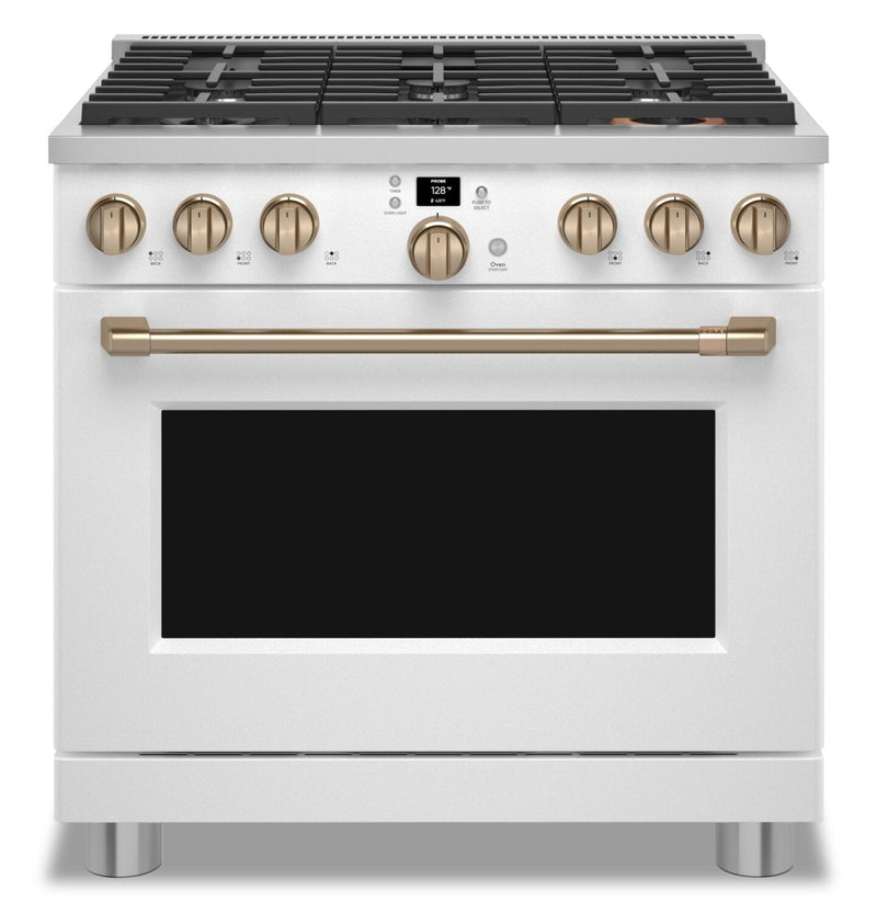Café 6.2 Cu. Ft. Smart Commercial-Style 6-Burner Gas Range - CGY366P4TW2 | Cuisinière à gaz intelligente Café de style commercial de 6,2 pi3 à 6 brûleurs - CGY366P4TW2 | CGY366TW
