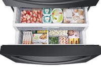 Samsung 28 Cu. Ft. 4-Door French-Door Refrigerator with Family Hub™ - RF28R7551SG/AC - Refrigerator in Black Stainless Steel 