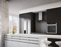 Venmar Ispira 36" Chimney Range Hood - WCB3I36SBB - Range Hood in Stainless Steel with Black Glass