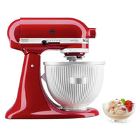 KitchenAid Stand Mixer Ice Cream Maker Attachment - KSMICM | Accessoire sorbetière KitchenAid pour batteur sur socle - KSMICM | KSMICMWW