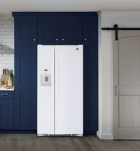 GE 23 Cu. Ft. Side-by-Side Refrigerator - GSS23GGPWW | Réfrigérateur GE de 23 pi3 à compartiments juxtaposés - GSS23GGPWW | GSS23GGW