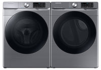 Samsung 5.2 Cu. Ft. Front-Load Washer and 7.5 Cu. Ft. Gas Dryer - Platinum | Laveuse à chargement frontal de 5,2 pi³ et sécheuse à gaz de 7,5 pi³ de Samsung - platine | SAFL630G