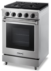 Thor Kitchen 24" 3.7 Cu. Ft. Freestanding Gas Range - LRG2401  | Cuisinière amovible à gaz 24 po Thor Kitchen de 3,7 pi³ - LRG2401  | LRG2401S