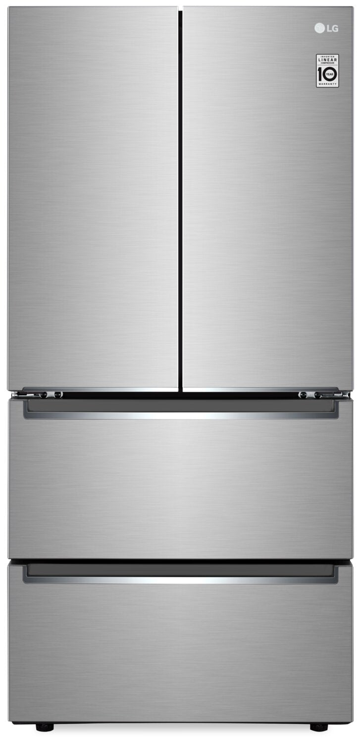 LG 19 Cu. Ft. Counter-Depth Slim Fit French-Door Refrigerator - LRMNC1803S | Réfrigérateur mince LG de 19 pi³ à portes françaises de profondeur comptoir - LRMNC1803S | LRMNC18S