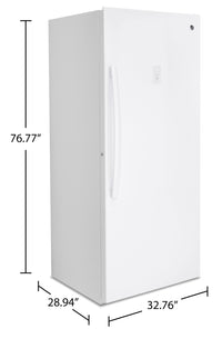 GE 21.3 Cu. Ft. Upright Freezer - FUF21DLRWW | Congélateur vertical GE de 21,3 pi3 - FUF21DLRWW | FUF21DLW