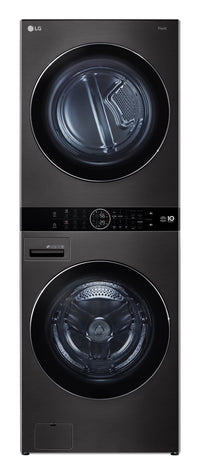 LG WashTower™ with 5.2 Cu. Ft. Washer and 7.2 Cu. Ft. Heat Pump Ventless Dryer - WKHC202HBA | Tour de lavage WashTowerMC de LG avec laveuse de 5,2 pi³ et sécheuse de 7,2 pi³ avec pompe à chaleur sans de conduit de ventilation - WKHC202HBA | WKHC202H