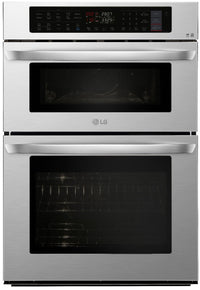 LG 6.4 Cu. Ft. Smart Combination Double Wall Oven - LWC3063ST - Double Wall Oven in Stainless Steel