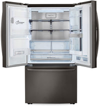 LG 30 Cu. Ft. 36" InstaView Door-in-Door® with Craft Ice Maker - LRFVS3006D - Refrigerator in Black Stainless Steel