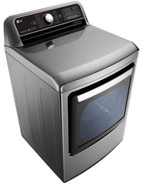 LG 7.3 Cu. Ft. TurboSteam™ Dryer with EasyLoad™ Dual-Opening Door - DLEX7900VE - Dryer in Stainless Steel