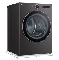 LG 7.4 Cu. Ft. Smart Electric Dryer with Steam Technology - DLEX6500B  | Sécheuse électrique intelligente LG de 7,4 pi3 avec technologie à la vapeur - DLEX6500B  | DLEX650B