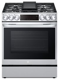 LG 6.3 Cu. Ft. Smart Front-Control Gas Range with Air Fry - LSGL6335F | Cuisinière à gaz intelligente LG de 6,3 pi3 avec commandes à l’avant et Air Fry - LSGL6335F | LSGL633F
