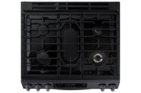 Samsung 6.0 Cu. Ft. Gas Range with True Convection and Air Fry - NX60T8511SG - Gas Range in Black Stainless Steel