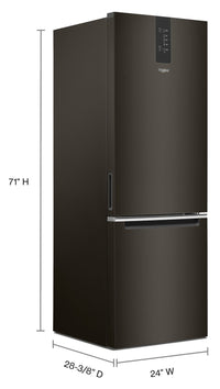 Whirlpool 12.7 Cu. Ft. Counter-Depth Bottom-Freezer Refrigerator - WRB543CMJV | Réfrigérateur Whirlpool de 12,7 pi3 de profondeur comptoir à congélateur inférieur - WRB543CMJV | WRB543JV