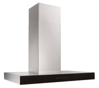 Venmar Ispira 36" Chimney Range Hood - WCB3I36SBB - Range Hood in Stainless Steel with Black Glass