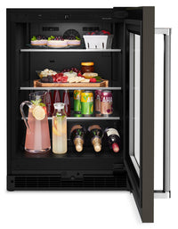 KitchenAid 5.2 Cu. Ft. Right-Opening Under-Counter Refrigerator - KURR314KBS | Réfrigérateur sous le comptoir KitchenAid de 5,2 pi³ avec ouverture vers la droite - KURR314KBS | KURR314B
